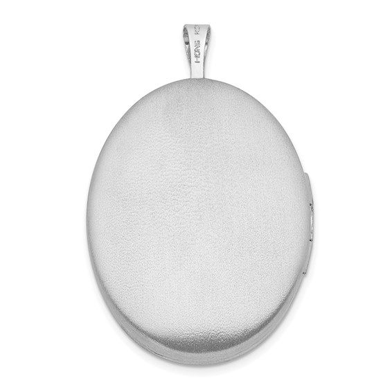 Sterling Silver Leaf Boarder Oval Locket