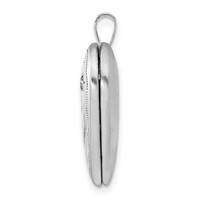Sterling Silver Rhodium-plated 20mm Best Friend with Diamond Heart Locket view 2