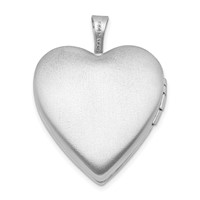 Sterling Silver Rhodium-plated 20mm Best Friend with Diamond Heart Locket view 3