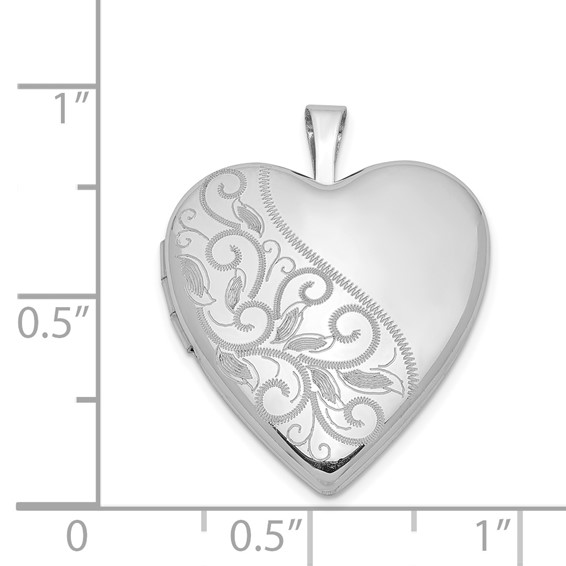 Sterling Silver Scrolled Heart Locket