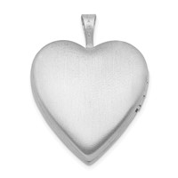 Sterling Silver Rhodium-plated Pink and Green Enameled Floral with Mom 20mm Heart Locket view 3