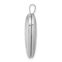 Sterling Silver Rhodium-plated 20mm D C Footprints Heart Locket view 2