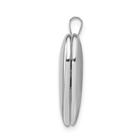 Sterling Silver Rhodium-plated Polished Front Satin Back 20mm Heart Locket view 2