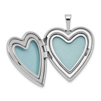 Sterling Silver Rhodium-plated Hands and Hearts 20mm Heart Locket view 5