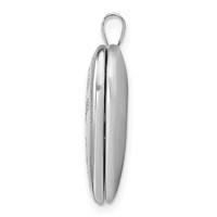 Sterling Silver Rhodium-plated Diamond-cut Grandma 20mm Heart Locket view 2