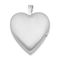 Sterling Silver Rhodium-plated Diamond-cut Grandma 20mm Heart Locket view 3