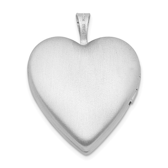 Sterling Silver Rose Heart Locket