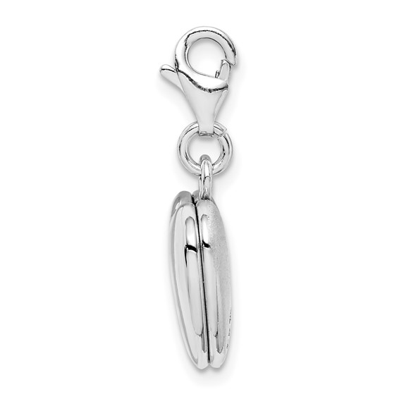 Sterling Silver Polished Lobster Clasp 12mm Heart Locket