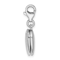 Sterling Silver Gold-plated Patterned Lobster Clasp 12mm Heart Locket view 2