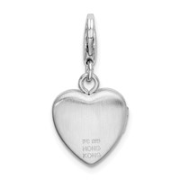 Sterling Silver Gold-plated Patterned Lobster Clasp 12mm Heart Locket view 3
