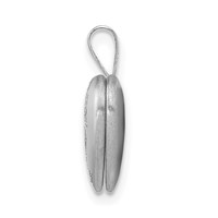 Sterling Silver Rhodium-plated Butterflies 12mm Heart Locket view 2