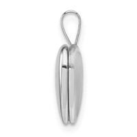 Sterling Silver Rhodium-plated Polished 12mm Heart Locket view 2