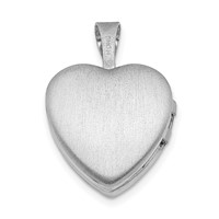 Sterling Silver Rhodium-plated & Diamond Sister Heart 12mm Heart Locket view 3