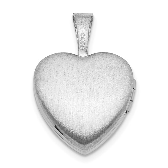 Sterling Silver It's A Girl 12mm Heart Locket
