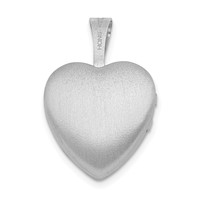 Sterling Silver Rhodium & Gold-plated & Diamond Angel 12mm Heart Locket view 3