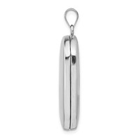 Sterling Silver Rhodium-plated Polished 30x 19mm Rectangle Locket view 2