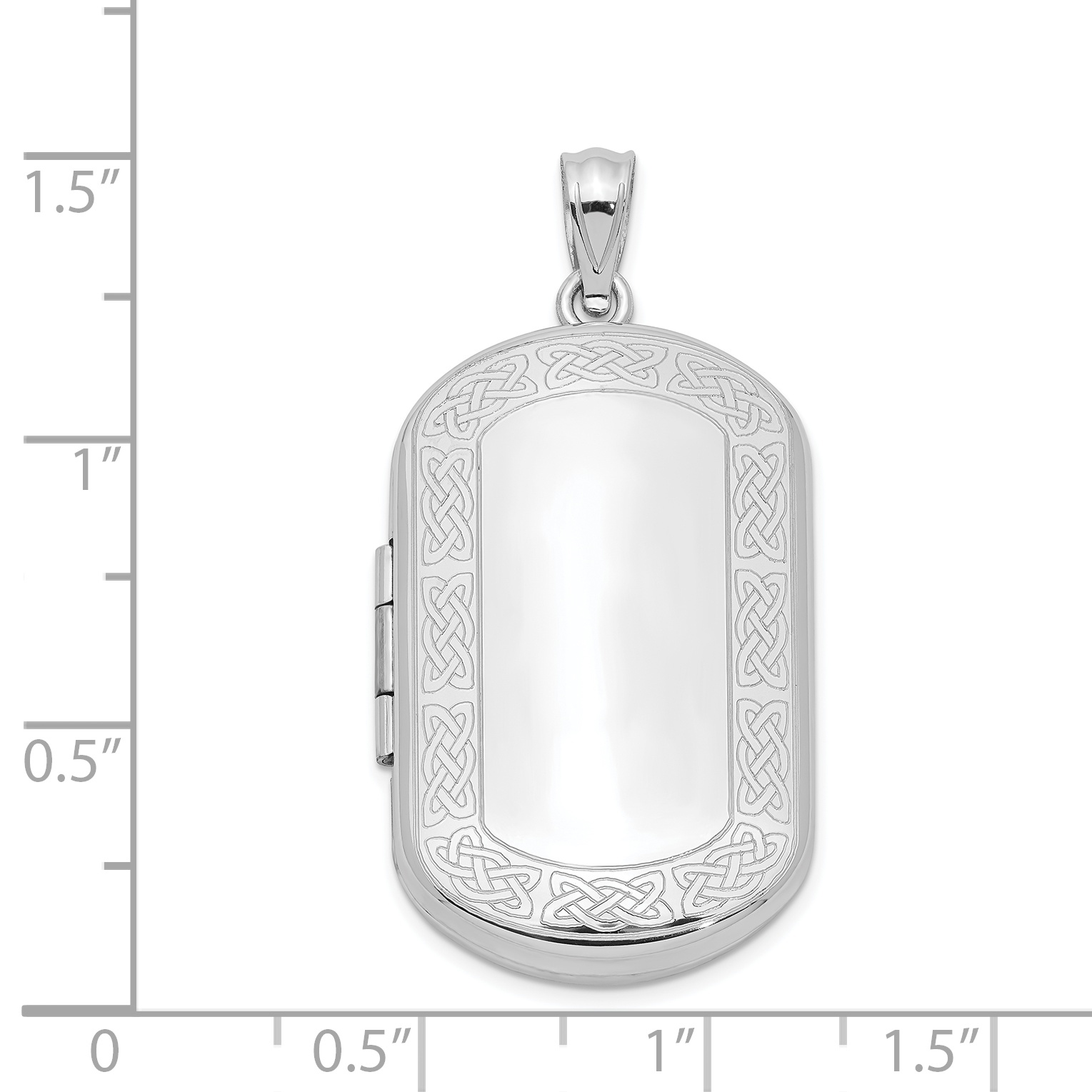 Silver Celtic Border Rectangular Locket QLS574 883957496894| eBay