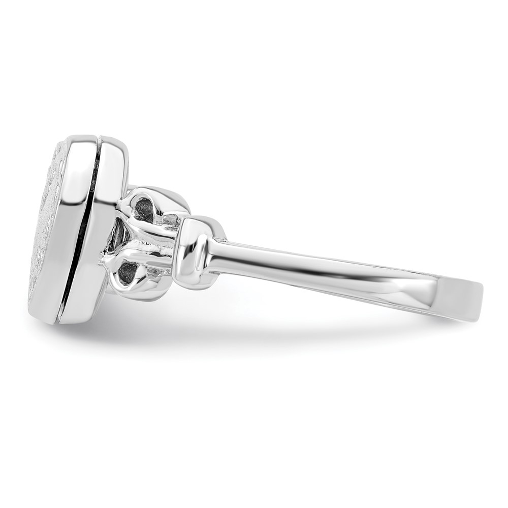 Sterling Silver Rhodium-plated 10mm Locket Ring (QLS588R-6)