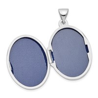 Sterling Silver Rhodium-plated Gold-plated Floral Granddaughter Reversible...one of Lifes Greatest. 21mm Oval Locket view 4