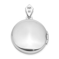 Sterling Silver Rhodium-plated Diamond Vintage Filigree 20mm Round Locket view 3
