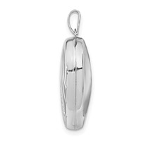 Sterling Silver Rhodium-plated Textured Design 21mm Heart Locket view 2