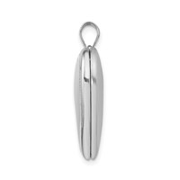 Sterling Silver Rhodium-plated Polished and Satin 24mm Heart Locket view 2