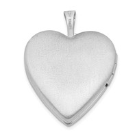 Sterling Silver Rhodium-plated Enameled Flowers & Butterfly Heart Locket view 3