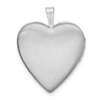 Sterling Silver Rhodium-plated Textured and Polished Two Pawprints 20mm Heart Locket view 3