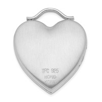 Sterling Silver Rhodium-plated Always on MY Mind Forever in MY Heart 24mm Heart Locket view 3