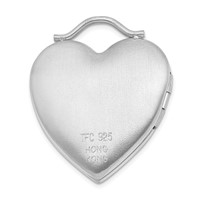 Sterling Silver Rhodium-plated 24mm Australian Crystal Love Heart Locket view 3
