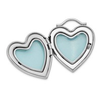 Sterling Silver Rhodium-plated 24mm Australian Crystal Love Heart Locket view 5