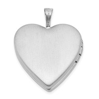 Sterling Silver Polished & Satin 20mm Enameled Rose Mis Quince Heart Locket view 3