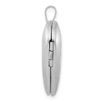 Sterling Silver Polished & Satin Enameled D C 15 Heart Locket view 2