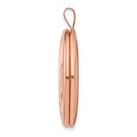 Sterling Silver Rose Gold-plated Swirled 26mm Oval Locket view 2