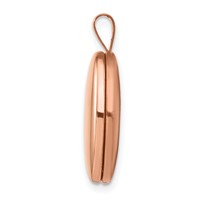Sterling Silver Rose Gold-plated Polished 20mm Oval Locket view 2