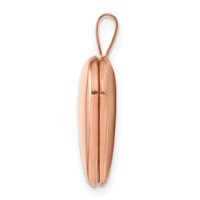 Sterling Silver Rose Gold-plated Polished Front Satin Back 2-Frame 16mm Heart Locket view 2