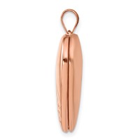 Sterling Silver Rose Gold-plated Polished Front Satin Back Scrolled 24mm Family Heart Locket view 2