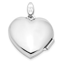Sterling Silver Rhodium-plated Faith Hope Love 18mm Heart Locket view 3