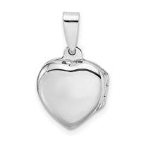 Sterling Silver Polished 13mm Heart Locket view 4