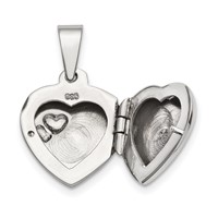 Sterling Silver Polished 13mm Heart Locket view 3
