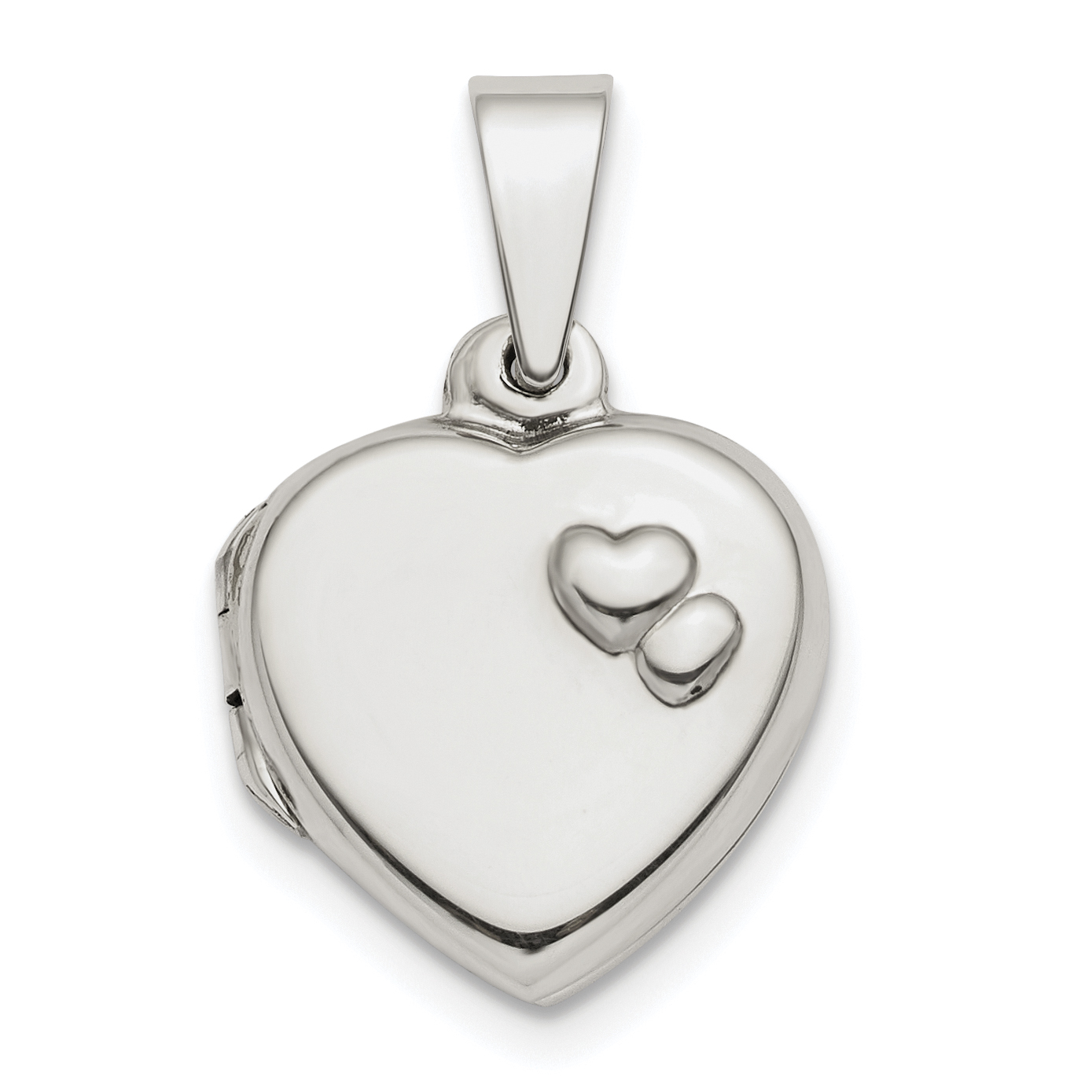 Sterling Silver Polished 13mm Heart Locket (QLS776)