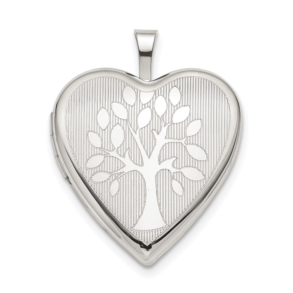 Sterling Silver 20mm Tree Heart Locket