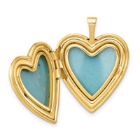 Sterling Silver Gold-plated 20mm Claddagh Enameled Heart Locket view 5