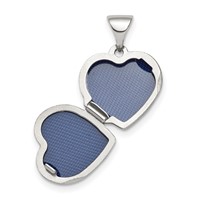 Sterling Silver Rhodium-plated and Gold-tone Floral Mom 12mm Heart Locket view 4