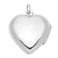 Sterling Silver I Love You Rose 22mm Heart Locket view 3