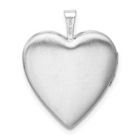 Sterling Silver Rhodium-plated I Love You to the Moon and Back Diamond Star 20mm Heart Locket view 3