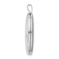 Sterling Silver Rhodium-plated Diamond Moon and Stars I Love You to the Moon and Back 20mm Oval Locket view 2