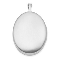 Sterling Silver Rhodium-plated Diamond Moon and Stars I Love You to the Moon and Back 20mm Oval Locket view 3
