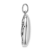 Sterling Silver Antiqued Vintage Filigree 23mm Locket Pendant view 2