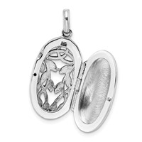 Sterling Silver Antiqued Vintage Filigree 23mm Locket Pendant view 4